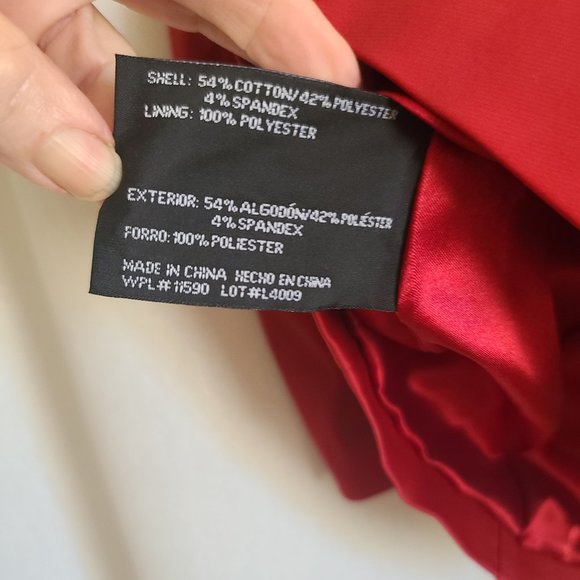 Gorgeous Red Double Breast Weatherproof Co Womens Coat szM - Picture 15 of 15